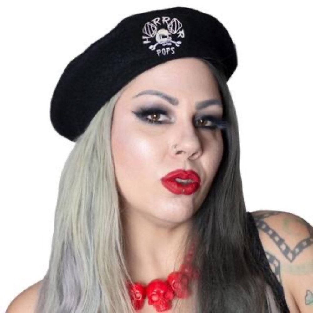 *New* Horrorpops Hell Yeah Beret - image 3